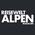 Reisewelt Alpen magazine logo in white on dark gray background