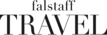 falstaff travel logo in black and white