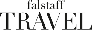 “South Tyrol’s best new hotel openings” falstaff travel logo in black and white
